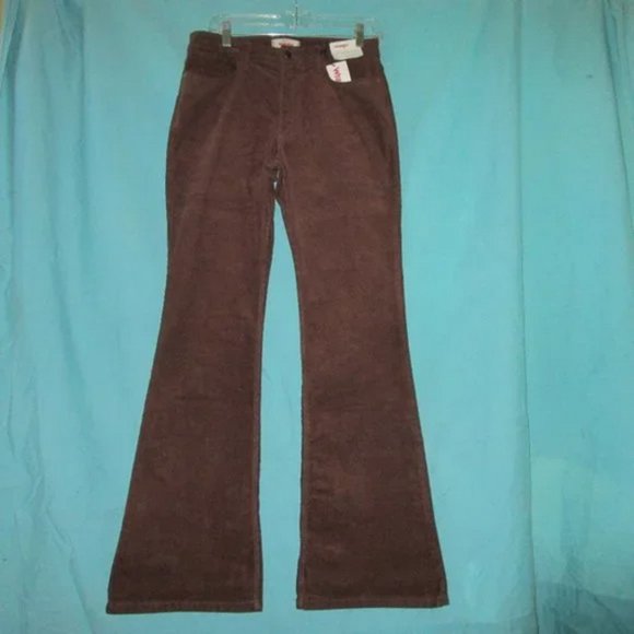 WRANGLER 16 33 X34 NWT Brown Corduroy High Rise Flare Bell Bottom Jeans Western - Picture 6 of 6